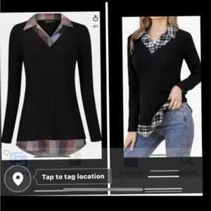 Womens 2 pack twofer blouse. Size Small. Both NEW!